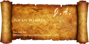 Jurin Aladin névjegykártya